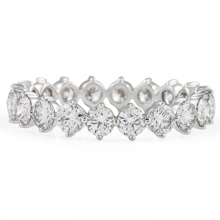 1.75 carat Round Lab Diamond Compass Eternity Band wg