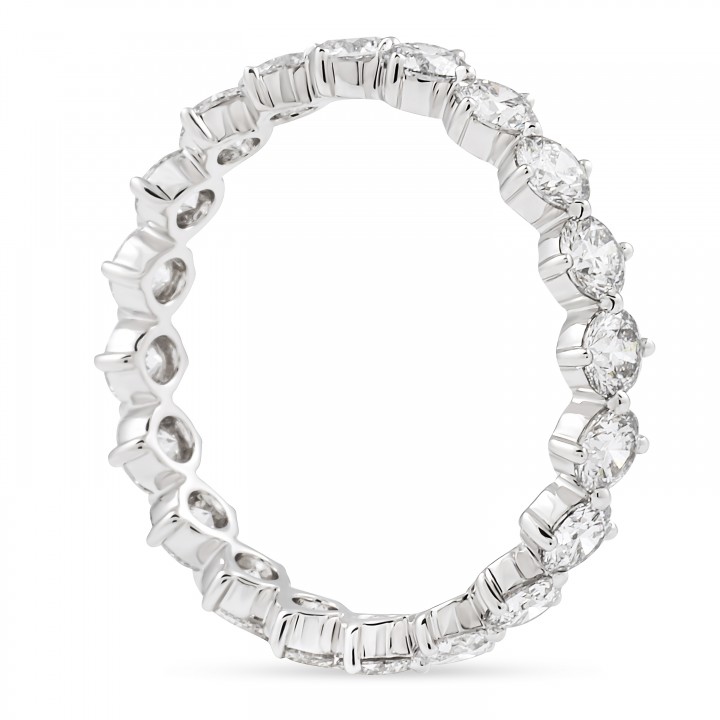 1.75 carat Round Lab Diamond Compass Eternity Band wg
