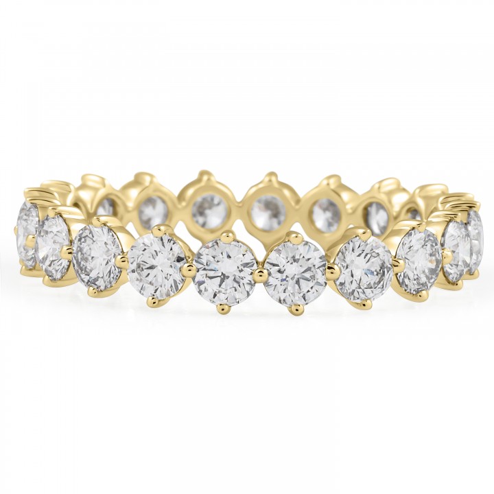 1.75 carat Round Lab Diamond Compass Eternity Band wg
