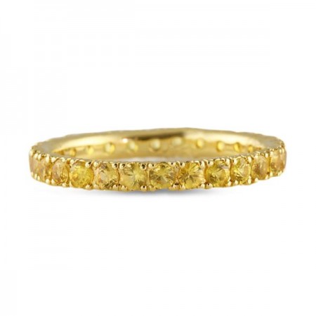 Yellow Sapphire 18K Gold Eternity Band