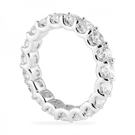 u shape diamond eternity band
