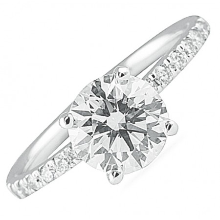 custom pave engagement ring from lauren b