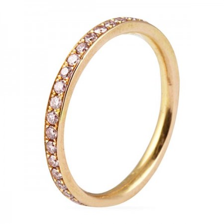 Pink Diamond Rose Gold Eternity Band flat