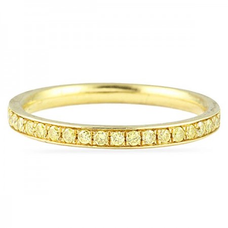 Yellow Diamond Yellow Gold Eternity Band Ring