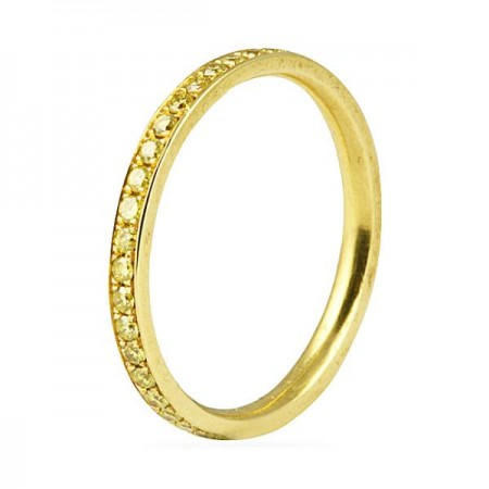 Yellow Diamond Yellow Gold Eternity Band Ring