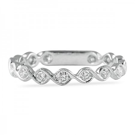 .45 CT DIAMOND 18K WHITE GOLD ETERNITY BAND RING