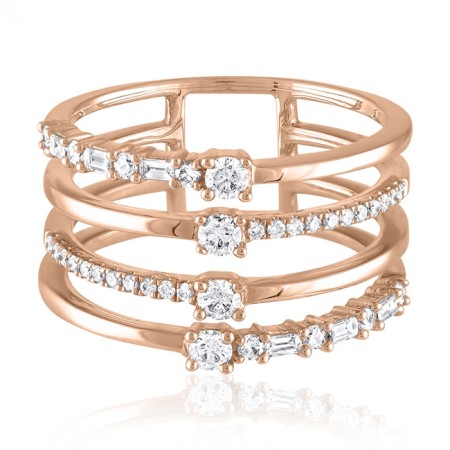 Wide Stacked Diamond Ring