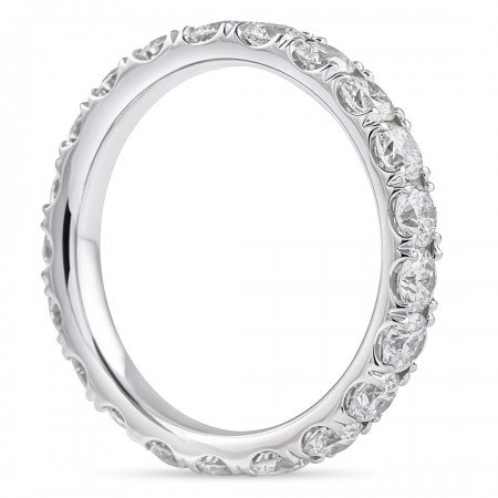 1.80 carat Diamond Wide Pave Eternity Band flat