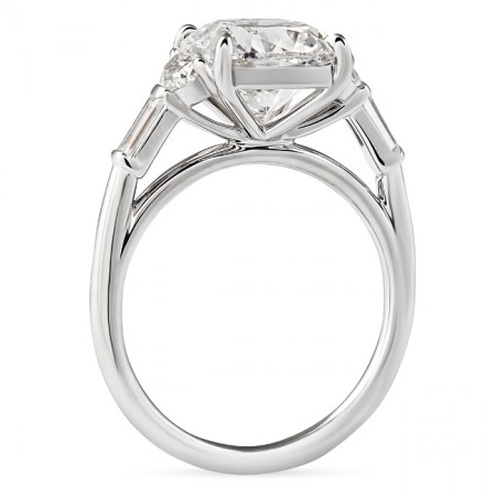 3.12 carat Cushion Cut Diamond Five-Stone Ring flat