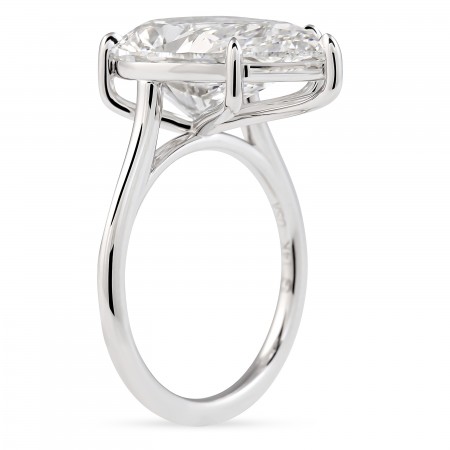 7.33 Carat Pear Shape Lab Diamond Solitaire Ring flat