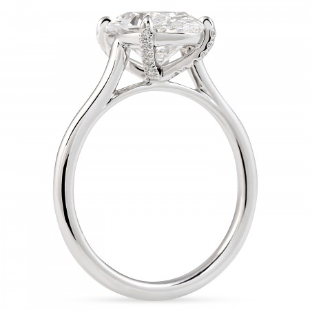 2.75 Carat Oval Shape Lab Diamond Solitaire Ring flat