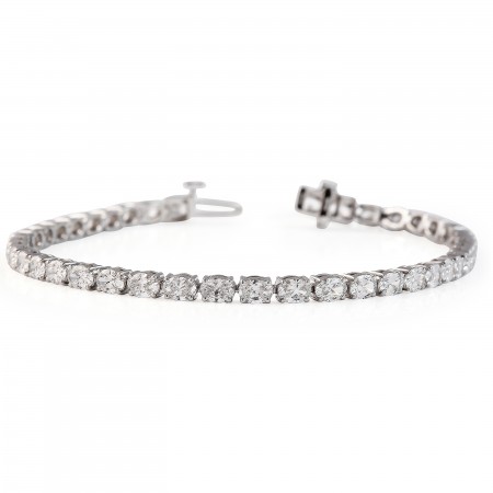 4.9 carat Oval Lab Diamond Tennis Bracelet flat