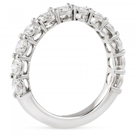 1.8 carat Round Diamond Three-Quarter Band flat