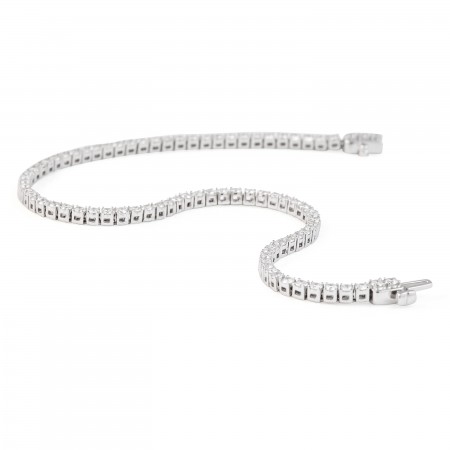 2 carat Round Lab Diamond Tennis Bracelet round