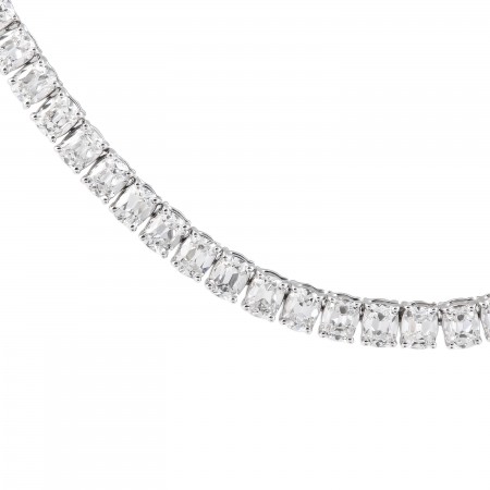 13.65 carat Antique Cushion Lab Diamond Tennis Necklace