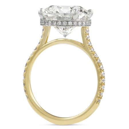 6.01 carat Round Diamond Signature Wrap Engagement Ring