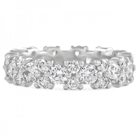 2.76 Carat Round Diamond 'Cluster' Eternity Band flat