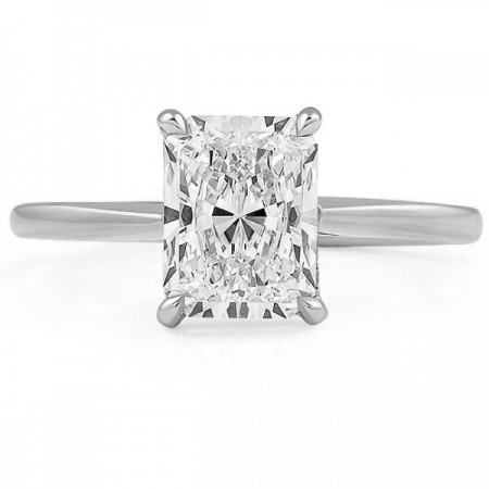 1.96ct Radiant Cut Lab-Grown Diamond Solitaire Ring top