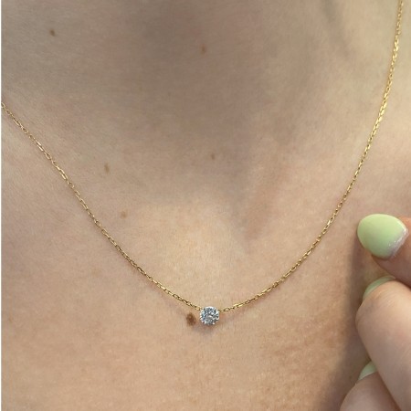 Floating Solitaire Diamond Pendant product