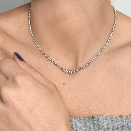 5 carat TW Graduating Diamond Tennis Necklace