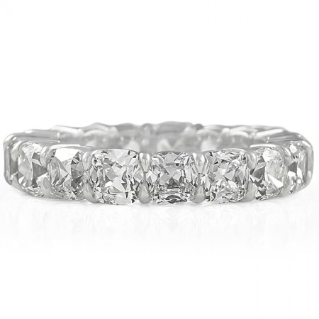Antique Cushion Diamond Eternity Band flat