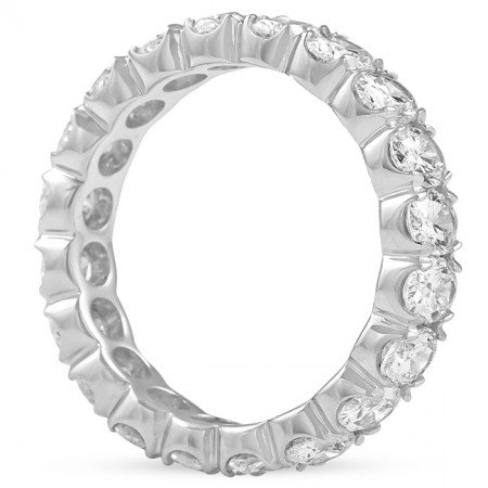 3 carat Oval Diamond Low Profile Eternity Band