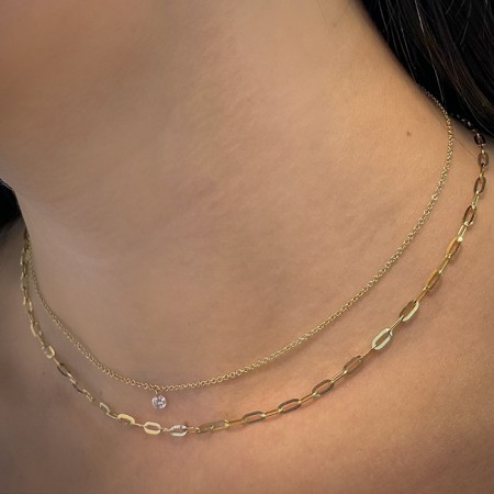 Mini Chain Necklace Yellow Gold
