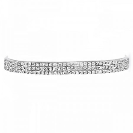 Three-Strand Diamond Tennis Bracelet