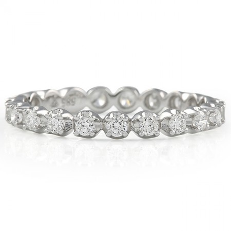 .45 carat Illusion Set Diamond Eternity Band flat lay