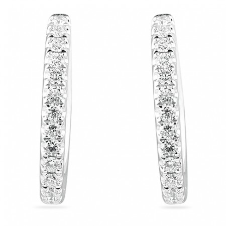 pave hoop earrings