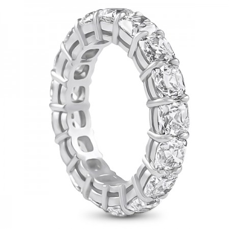 Antique Cushion Diamond Eternity Band flat