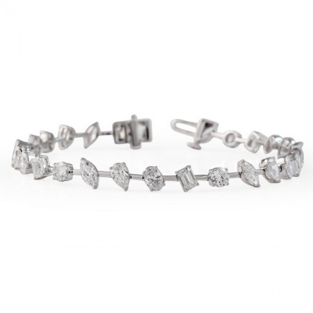 5.52 carat Multi Shape Lab Diamond Tennis Bracelet circle