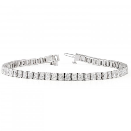 7.22 carat Radiant Cut Lab Diamond Tennis Bracelet