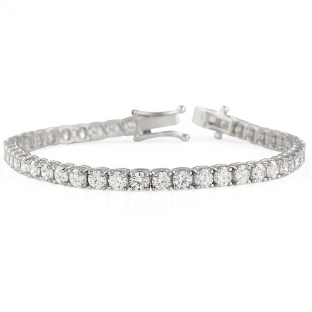 8.8ct Lab-Grown Diamond Tennis Bracelet flat