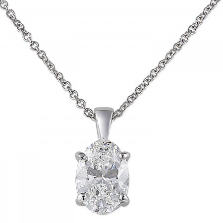 1.80 carat Oval Lab Diamond Solitaire Pendant