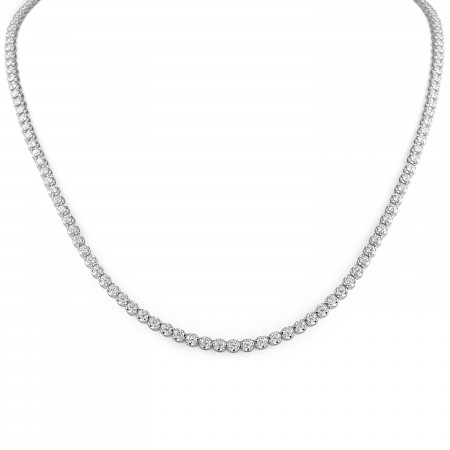 7.21 carat TW Lab Diamond Illusion Set Tennis Necklace full