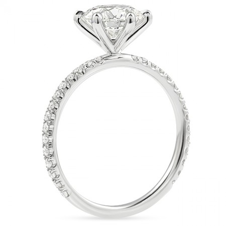 1.60ct Round Lab Grown Diamond Engagement Ring top