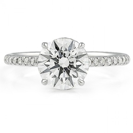 1.7ct Round Lab Grown Diamond Engagement Ring top
