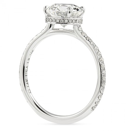 1.7ct Round Lab Grown Diamond Engagement Ring top