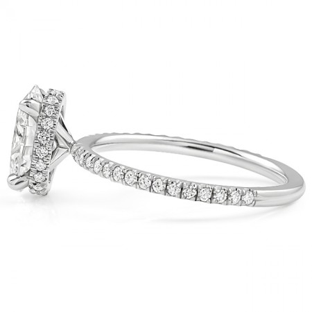 1.75ct Oval Lab Diamond Signature Wrap Engagement Ring top