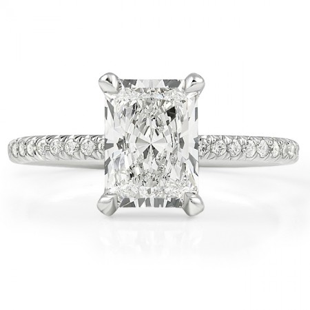 1.61ct Radiant Cut Lab Diamond Engagement Ring front