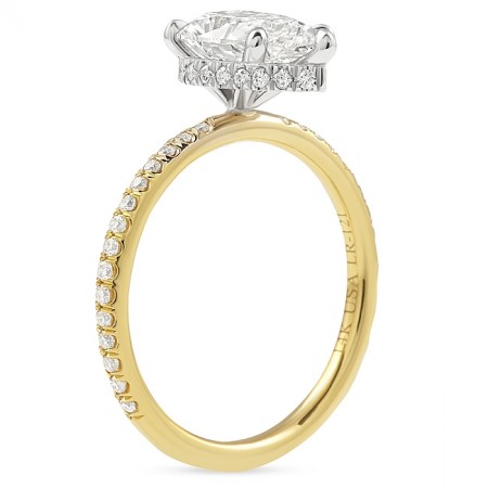 1.55ct Pear Shape Lab Diamond Signature Wrap Ring front