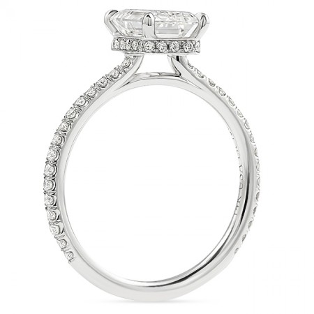 1.57ct Emerald Cut Lab Diamond Engagement Ring top