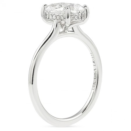 1.54ct Cushion Cut Lab Diamond Solitaire Engagement Ring top