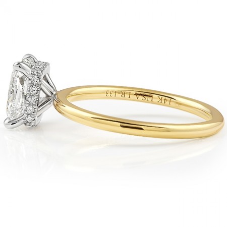 1.7ct Cushion Cut Lab Diamond Solitaire Engagement Ring top