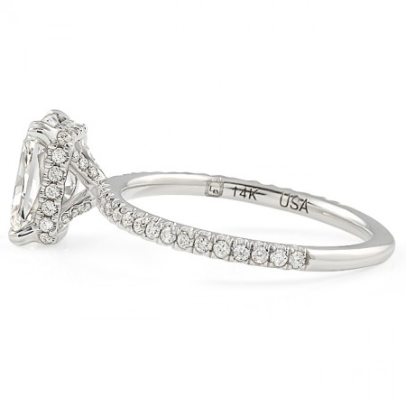 1.54ct Radiant Cut Lab Diamond Signature Wrap Ring top