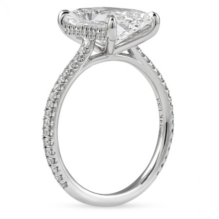 3.24 carat Lab Radiant Cut Diamond Engagement Ring