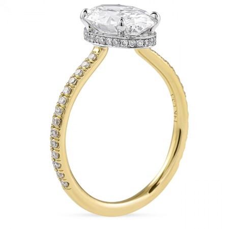 2.00 carat Oval Lab Diamond Invisible Gallery™ Ring flat