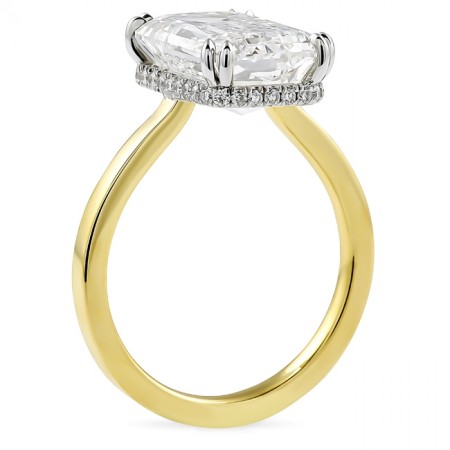 5.01 carat Hybrid Step-Cut Invisible Gallery™ Engagement Ring top