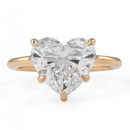 3.24 carat Heart Shape Lab Diamond Invisible Gallery™ Ring flat